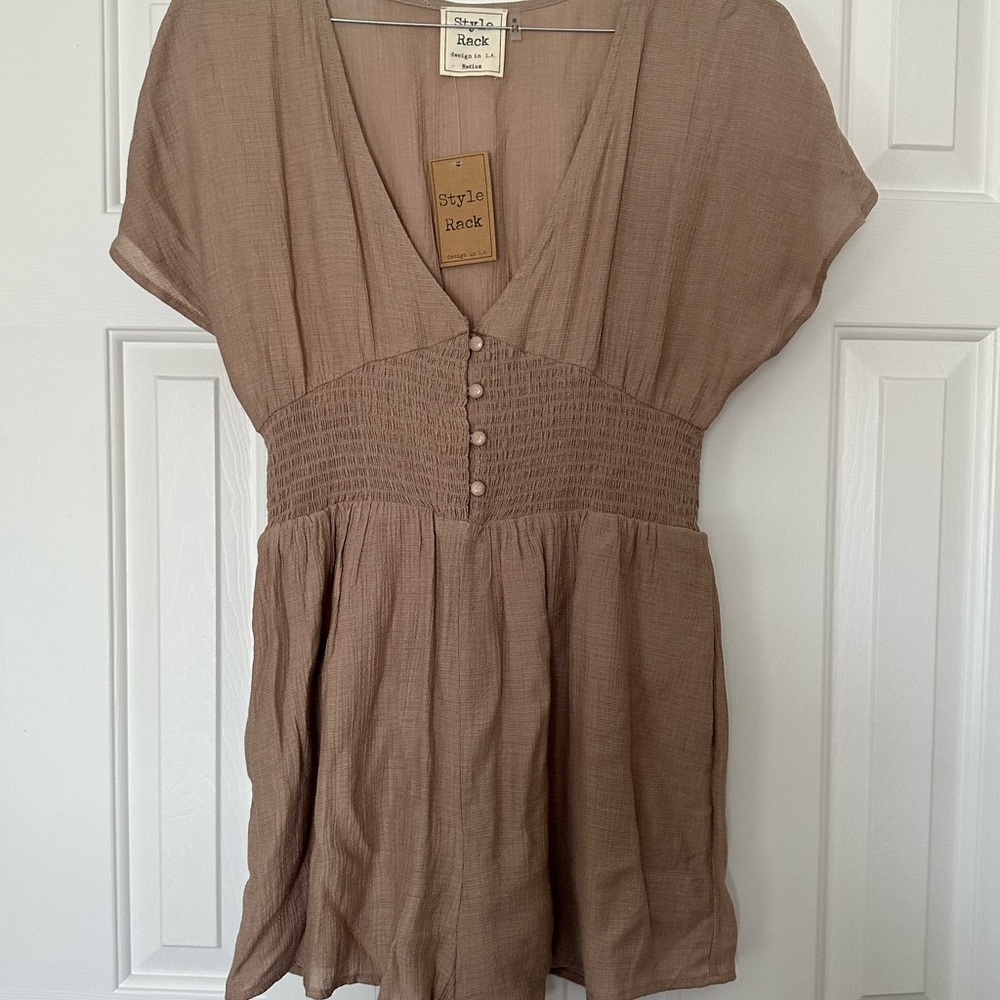 Style Rack Women's Brown Romper